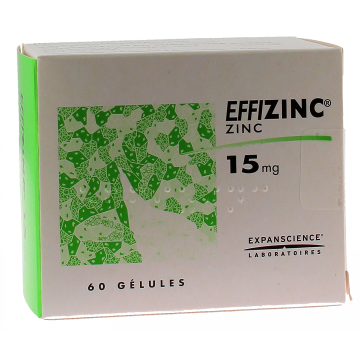Effizinc 15mg - bo&icirc;te de 60 g&eacute;lules