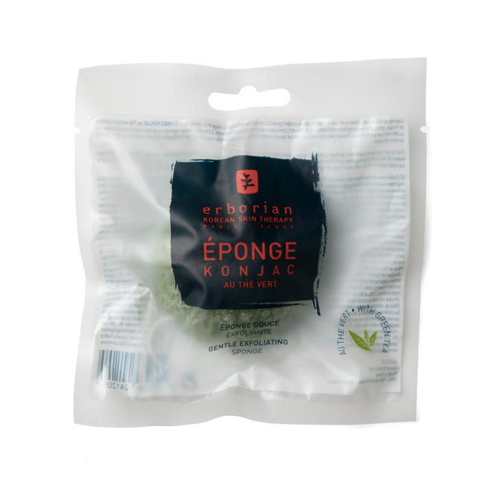 &Eacute;ponge konjac au th&eacute; vert &eacute;ponge douce exfoliante Erborian