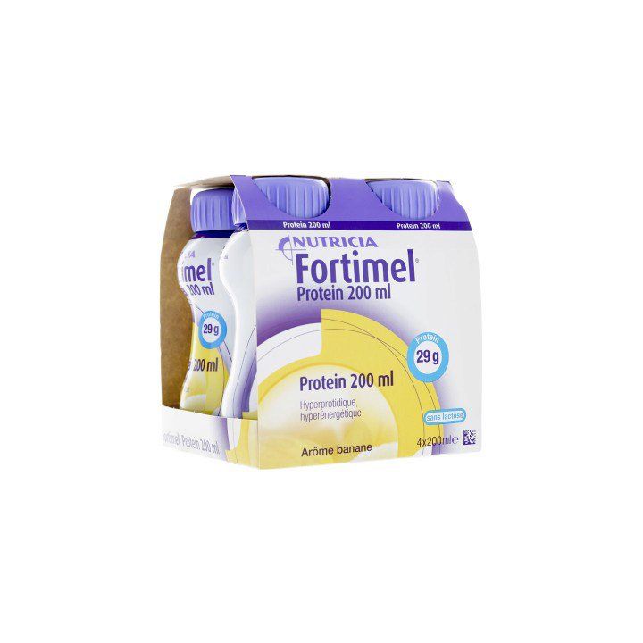 Fortimel protein go&ucirc;t banane Nutricia - 4 bouteilles de 200 ml