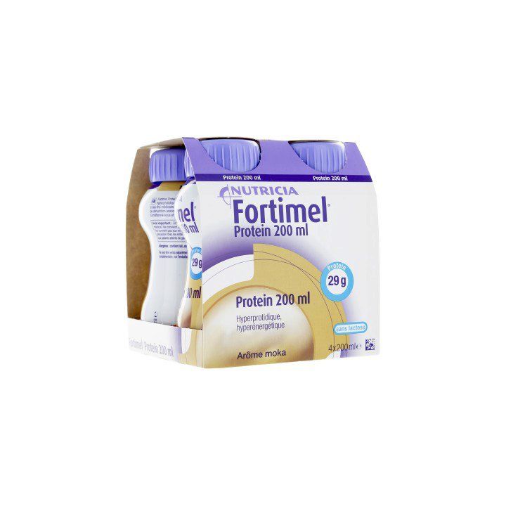 Fortimel protein go&ucirc;t moka Nutricia - 4 bouteilles de 200 ml