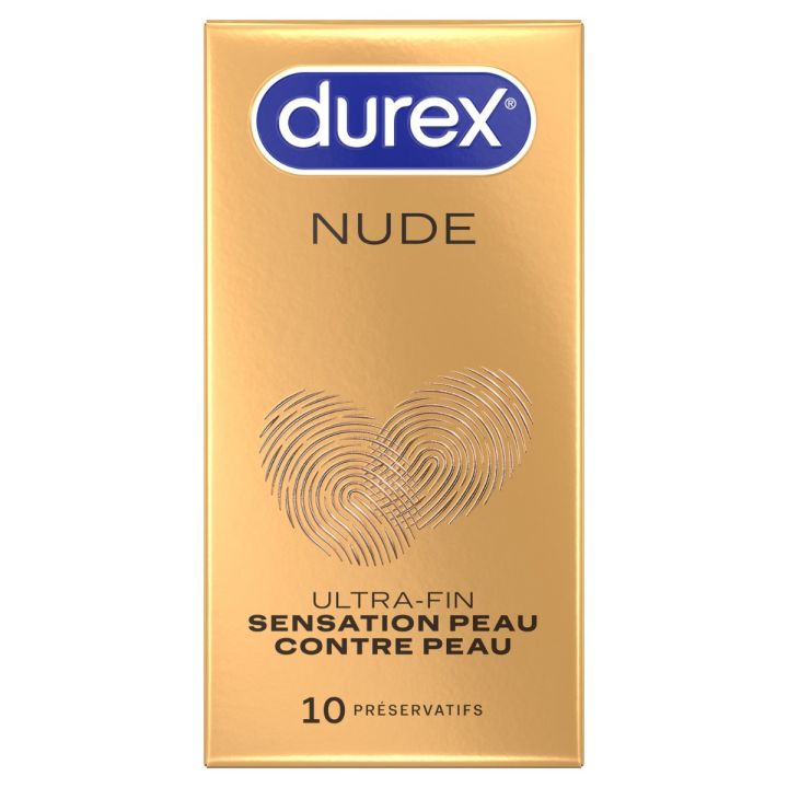Pr&eacute;servatifs Nude Durex - bo&icirc;te de 10 pr&eacute;servatifs