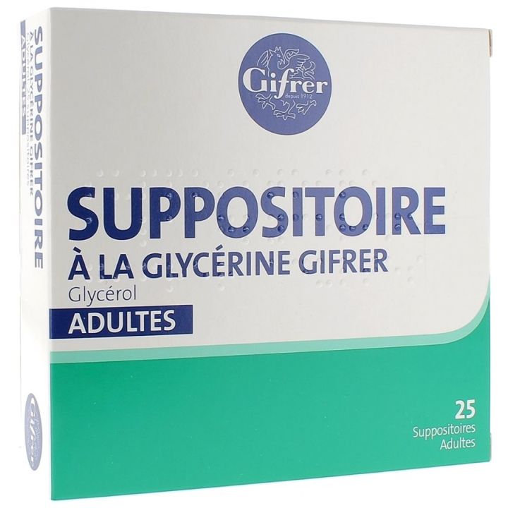 Suppositoires &agrave; la glyc&eacute;rine Gifrer - bo&icirc;te de 25 suppositoires