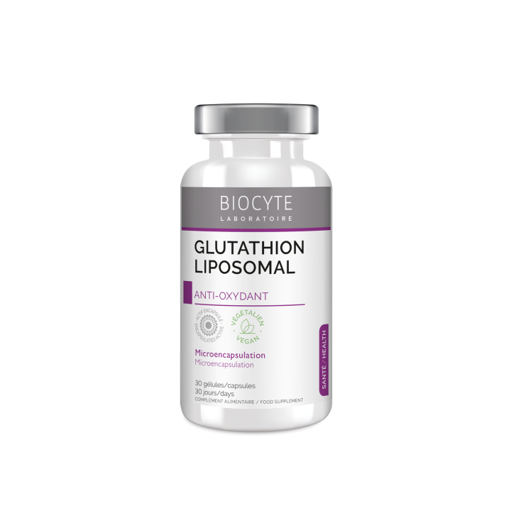 Glutathion Liposomal anti-oxydant Biocyte - 30 g&eacute;lules micro-encapsul&eacute;s