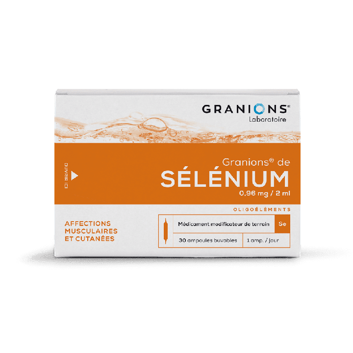 Granions de Selenium 0,96mg - 30 ampoules de 2ml