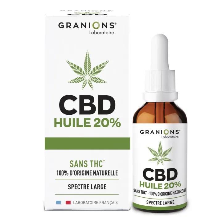 Huile CBD 20% Granions - flacon-pipette de 10ml