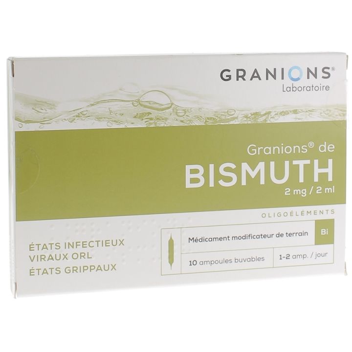 Granions de Bismuth solution buvable en ampoule - boite de 10 ampoules buvables