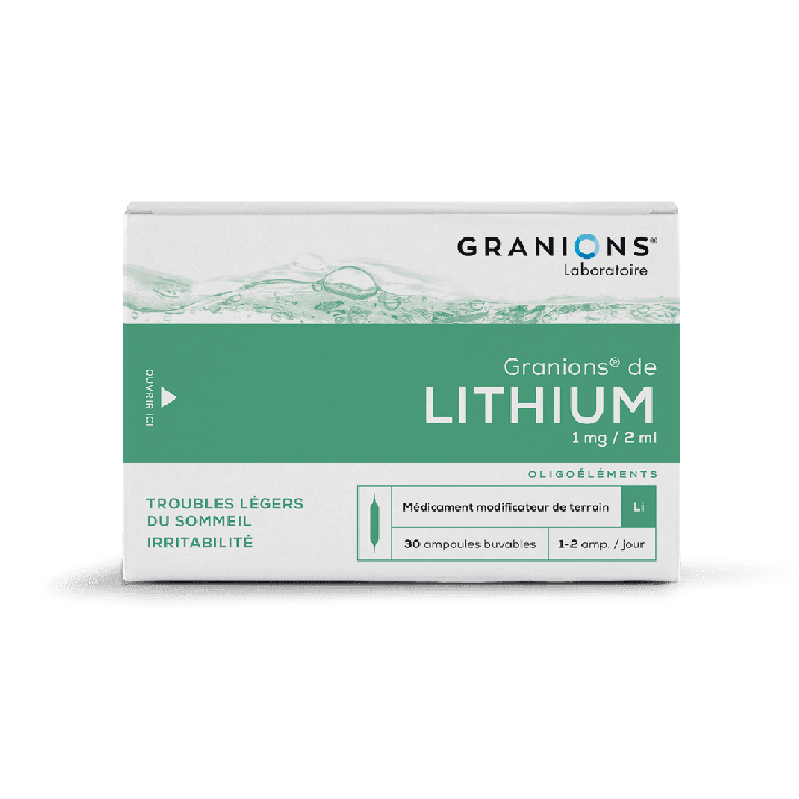 Granions de Lithium 1mg - 30 ampoules de 2ml