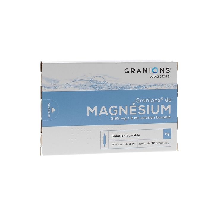 Granions de Magn&eacute;sium 3,82mg - 30 ampoules de 2ml