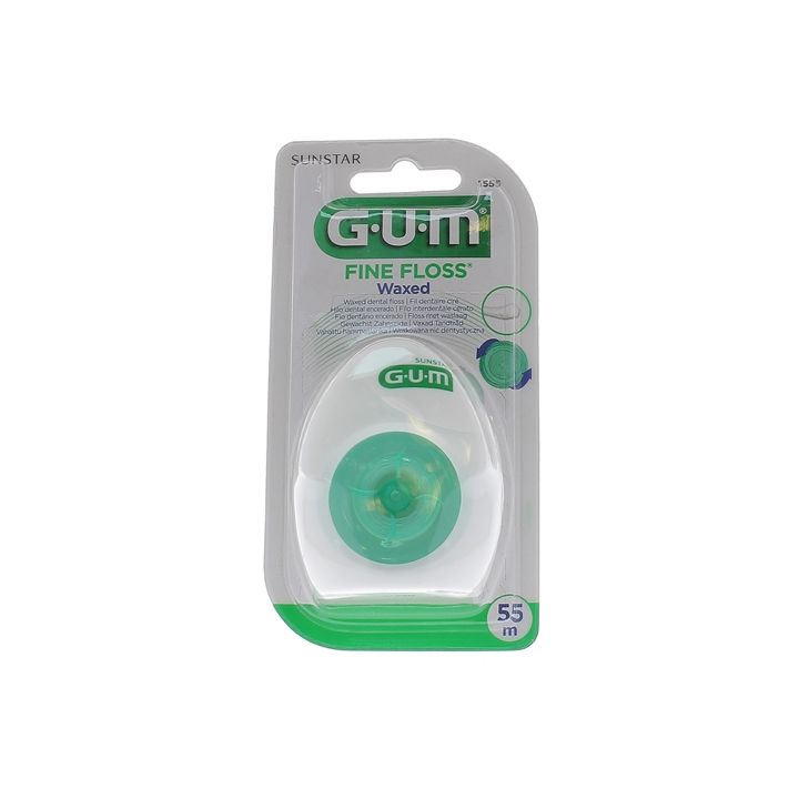 Fil dentaire fin et r&eacute;sistant fine floss Waxed Gum - 55 m&egrave;tres