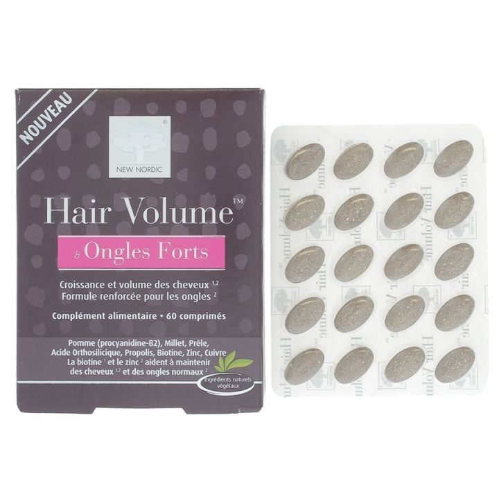Hair volume & ongles forts New Nordic - boite de 60 comprim&eacute;s