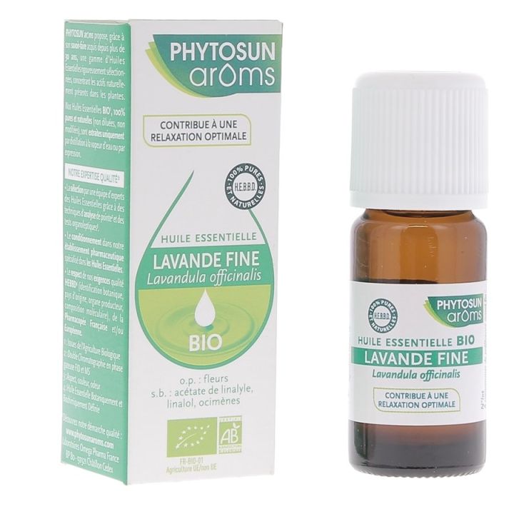 Huile essentielle de lavande fine Bio Phytosun ar&ocirc;ms - flacon de 10 ml