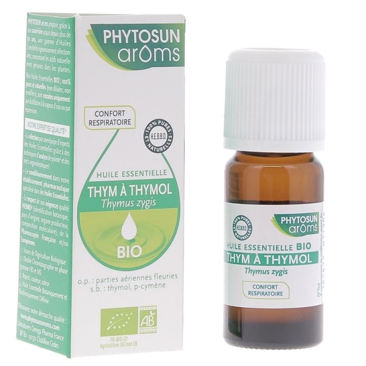 Huile essentielle de Thym &agrave; Thymol Bio Phytosun Ar&ocirc;ms - flacon de 10 ml