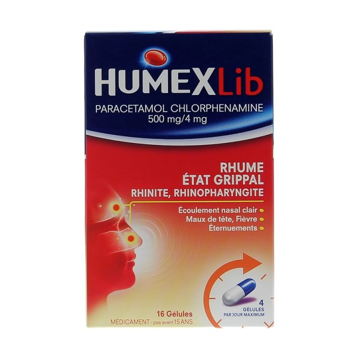 HumexLib rhume &eacute;tat grippal - 16 g&eacute;lules