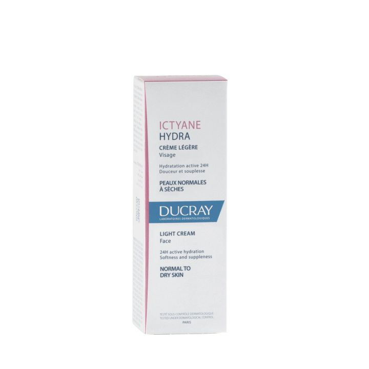 Ictyane hydra cr&egrave;me l&eacute;g&egrave;re visage peaux normales &agrave; s&egrave;ches Ducray - tube de 40 ml