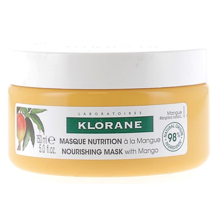 Masque nutrition &agrave; la mangue Klorane - pot de 150 ml