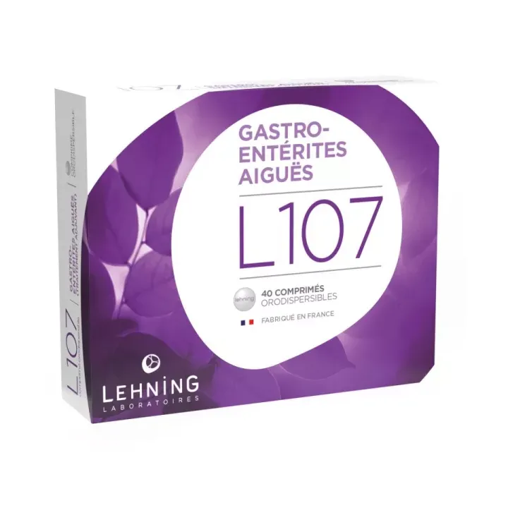 L107 Gastro-Ent&eacute;rites aigu&euml;s Lehning - boite de 40 comprim&eacute;s orodispersibles