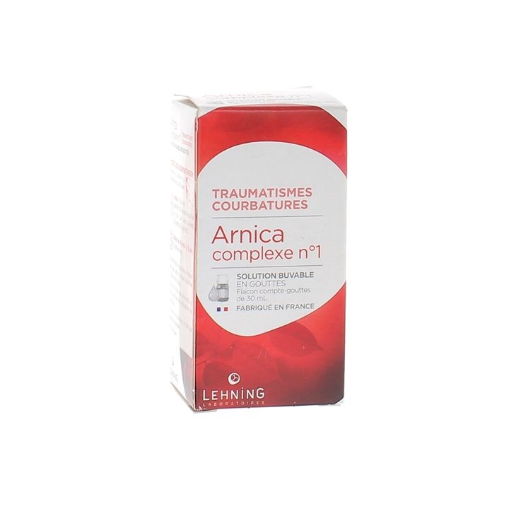 Arnica complexe n&deg; 01 solution buvable en gouttes Lehning - flacon de 30 ml