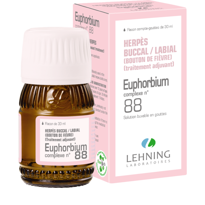 Euphorbium complexe n&deg;88 solution buvable en gouttes Lehning - flacon de 30 ml