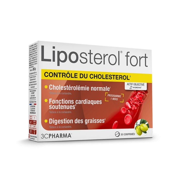 Liposterol Fort 3C Pharma - boite de 30 comprim&eacute;s