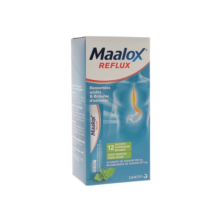 Maalox reflux suspension buvable en sachet - boite de 12 sachets