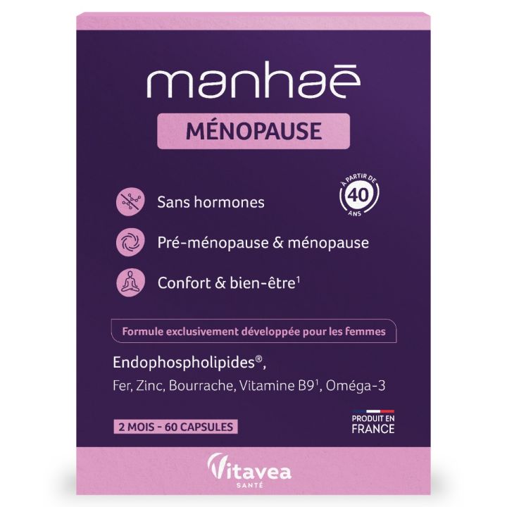 Manha&eacute; f&eacute;minit&eacute; m&eacute;nopause Vitavea - boite de 60 capsules
