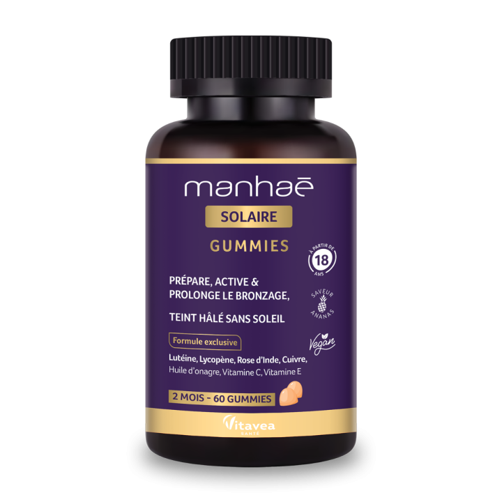Manha&eacute; Solaire Vitavea - pot de 60 gummies