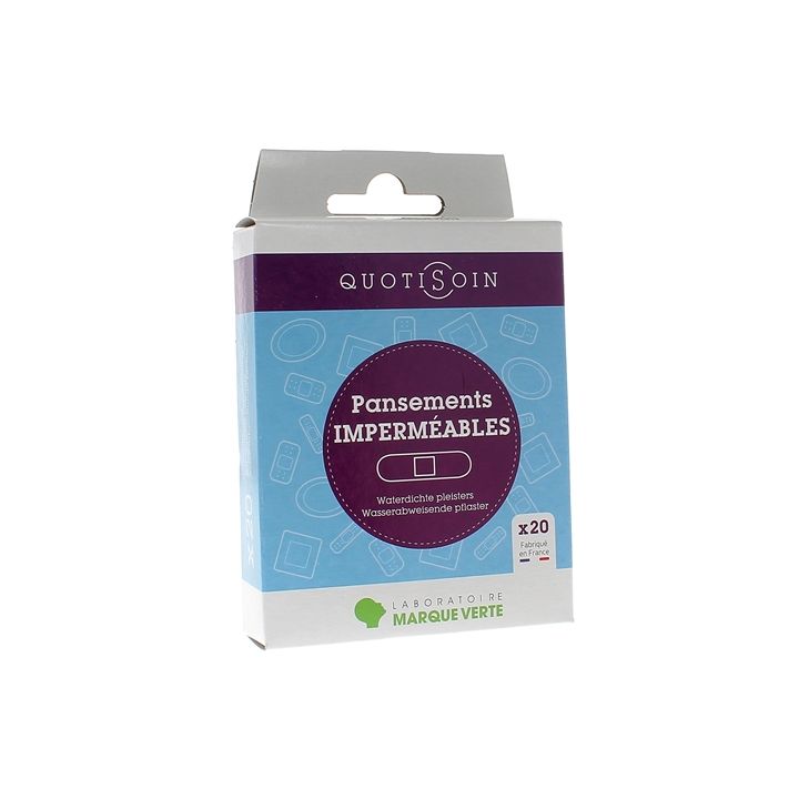 Quotisoin Pansements imperm&eacute;ables Marque Verte - bo&icirc;te de 20 pansements