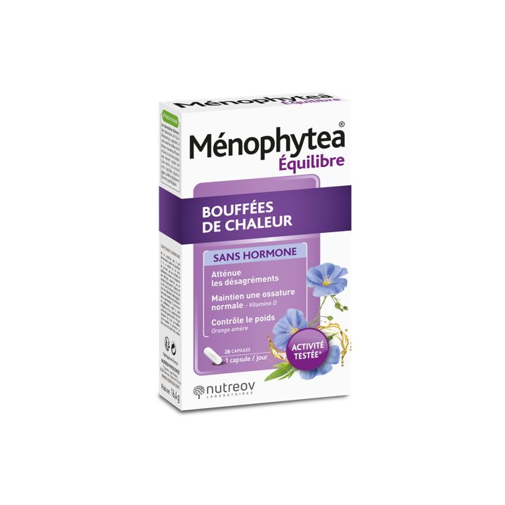 M&eacute;nophytea sans hormone bouff&eacute;es de chaleur Nutreov - boite de 28 capsules