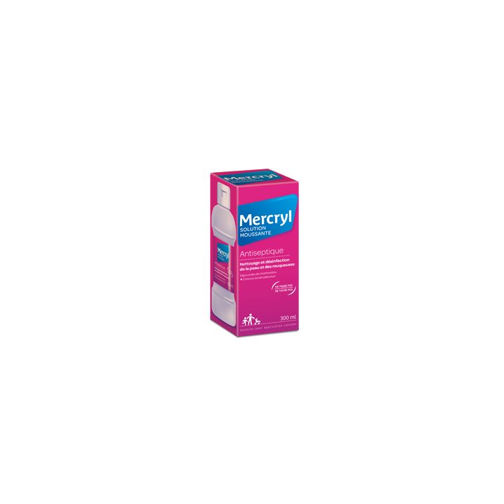 Mercryl solution moussante antiseptique - flacon de 300 ml