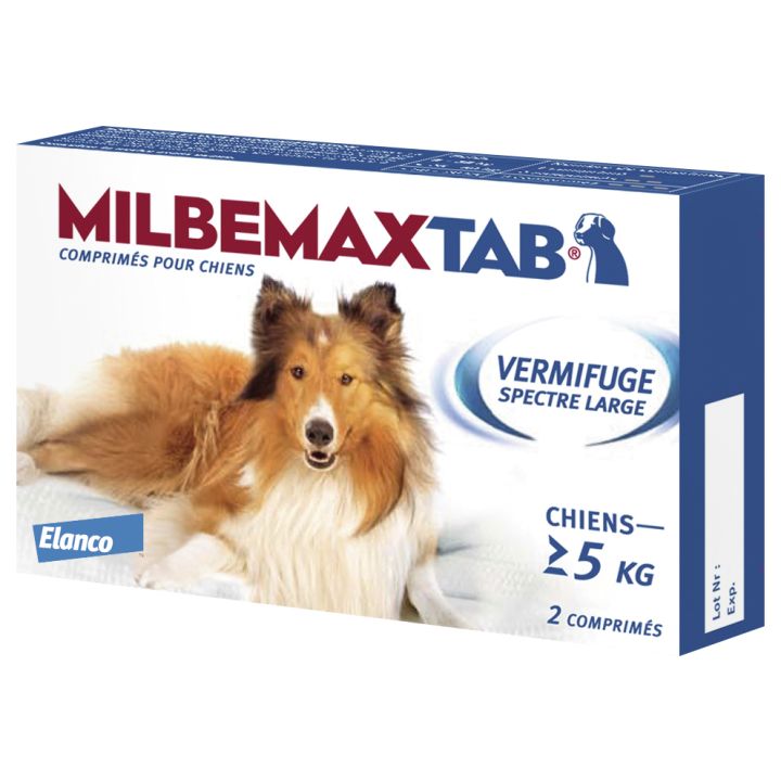 Milbemaxtab comprim&eacute; pour chien - boite de 2 comprim&eacute;s