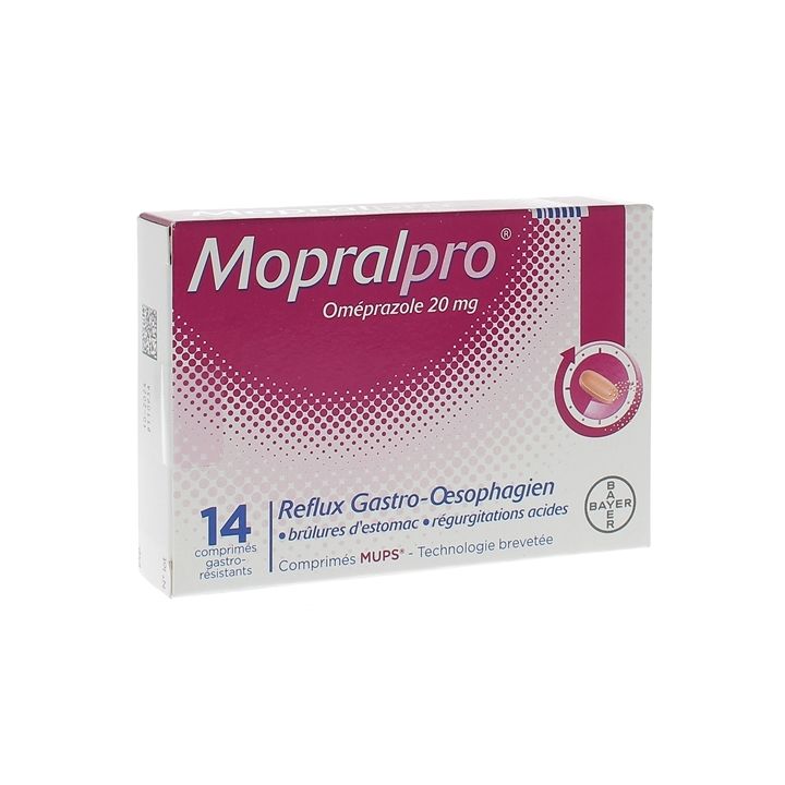 Mopralpro 20mg - 14 comprim&eacute;s gastro-r&eacute;sistants