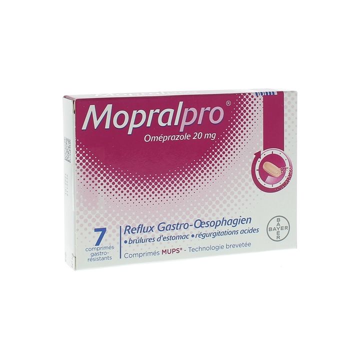Mopralpro 20mg - 7 comprim&eacute;s gastro-r&eacute;sistants