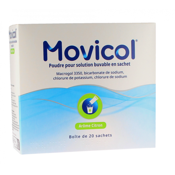 Movicol ar&ocirc;me citron poudre pour solution buvable en sachet - bo&icirc;te de 20 sachets