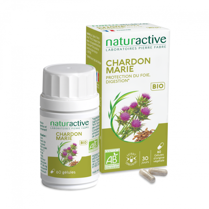 Chardon marie bio Naturactive - bo&icirc;te de 60 g&eacute;lules