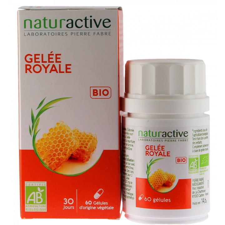 Gel&eacute;e royale bio Naturactive - bo&icirc;te de 60 g&eacute;lules