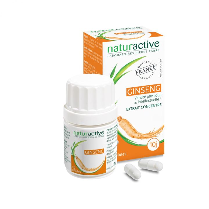 Elusanes Ginseng Naturactive - boite de 20 g&eacute;lules