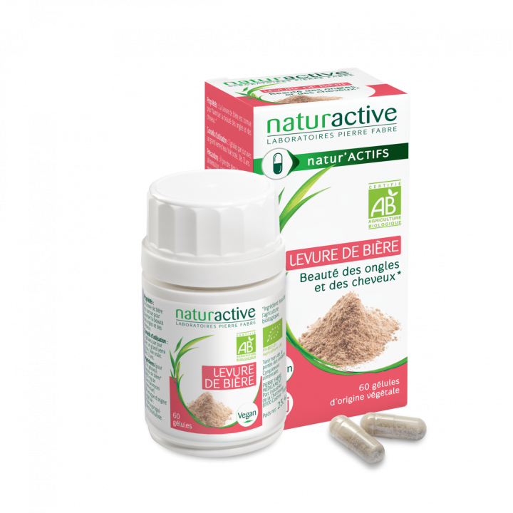 Levure de bi&egrave;re bio Naturactive - bo&icirc;te de 60 g&eacute;lules