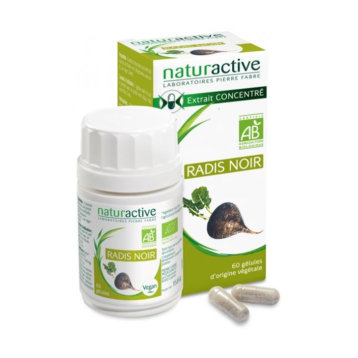 Elusanes Radis noir bio Naturactive - bo&icirc;te de 60 g&eacute;lules