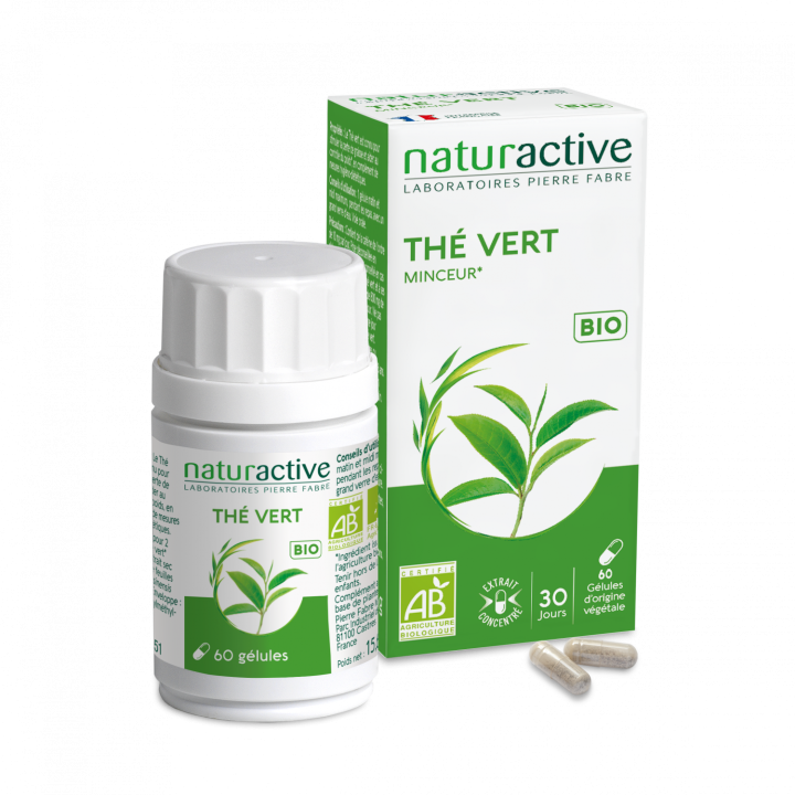 Th&eacute; vert bio Naturactive - bo&icirc;te de 60 g&eacute;lules
