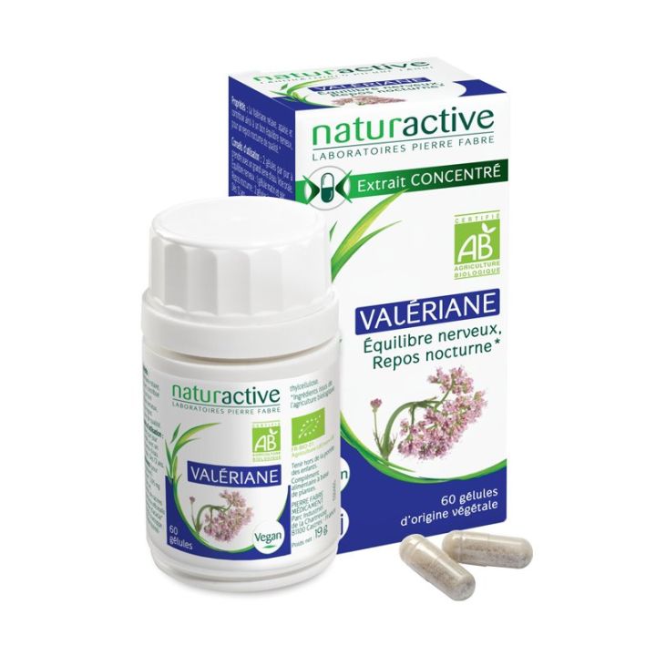 Elusanes val&eacute;riane bio Naturactive - boite de 60 g&eacute;lules
