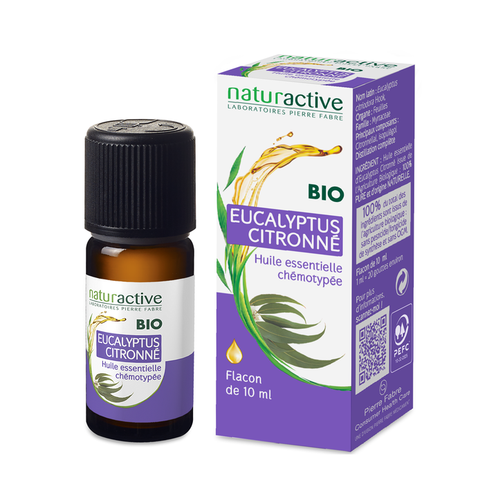 Huile essentielle de Eucalyptus citronn&eacute; BIO Naturactive - flacon de 10 ml