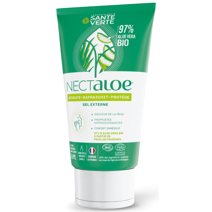 Nectaloe gel aloe vera Sant&eacute; Verte - tube de 150 ml
