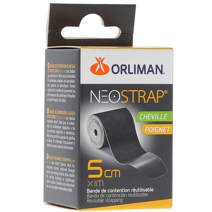Neostrap cheville et poignet 5cm x 1m Orliman - 1 bande r&eacute;utilisable