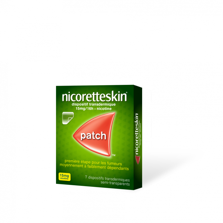 Nicorette Skin 15mg/16h dispositifs transdermiques - boite de 7 patchs