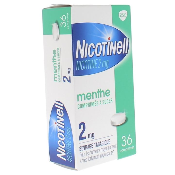 Nicotinell menthe 2mg comprim&eacute; &agrave; sucer - boite de 36 comprim&eacute;s