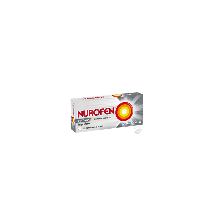 Nurofen 200mg comprim&eacute; - bo&icirc;te de 20 comprim&eacute;s enrob&eacute;s