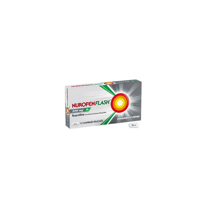 Nurofenflash 200mg - 12 comprim&eacute;s pellicul&eacute;s
