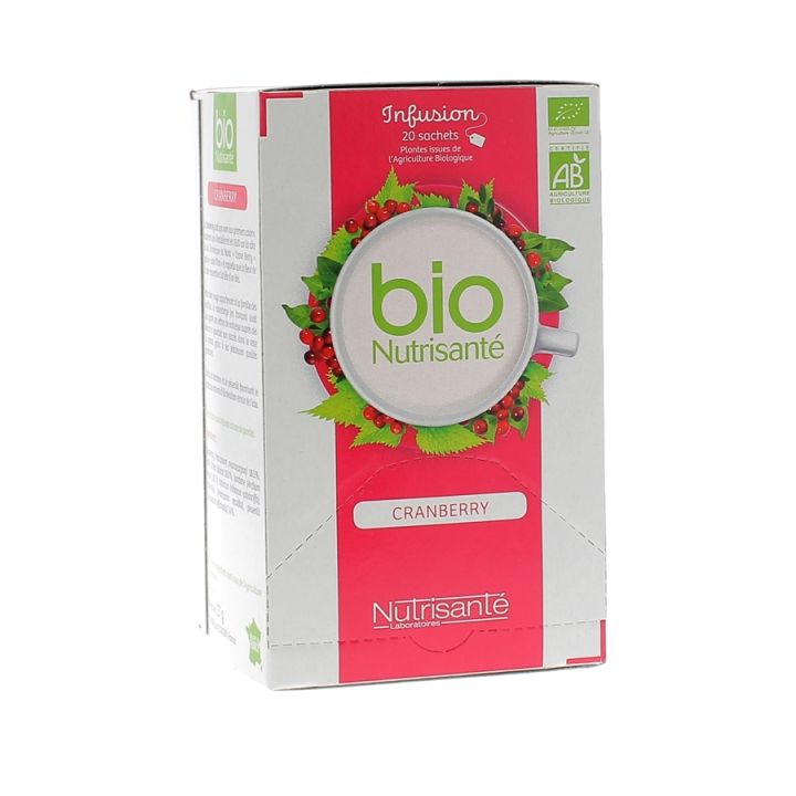 Infusion bien-&ecirc;tre Cranberry bio Nutrisant&eacute; - 20 sachets