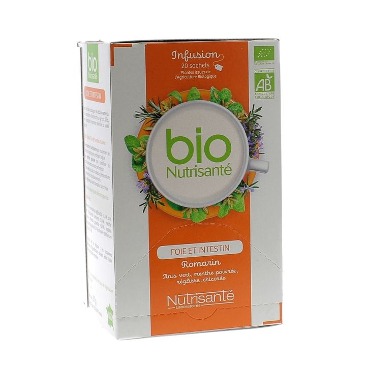Infusion Foie et intestin Romarin bio Nutrisant&eacute; - 20 sachets