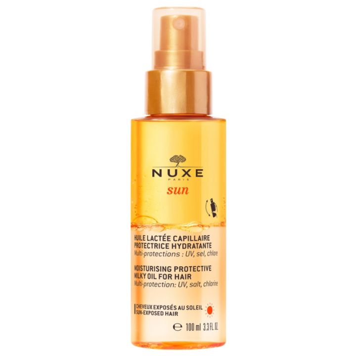 Huile lact&eacute;e capillaire protectrice hydratante Nuxe sun - spray de 100 ml